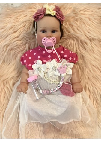 Lalka silikonowa dziewczynka zestaw