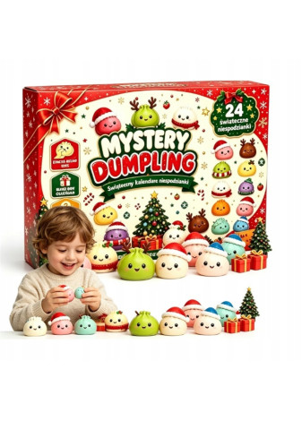 KALENDARZ ADWENTOWY SQUISHY MYSTERY DUMPLING GNIOTKI PREZENT ŚWIĘTA ZESTAW
